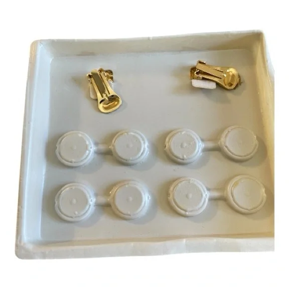 Kenneth Jay Lane Vintage Interchangeable Earring, Clip-On, Multicolors, 5 Pair. - Picture 4 of 5